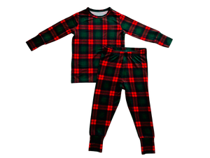 Holiday Plaid Two-Piece Bamboo Viscose Pajama Set