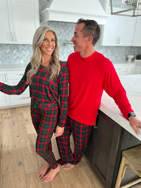 Holiday Plaid Adult Women's (unisex) Joggers