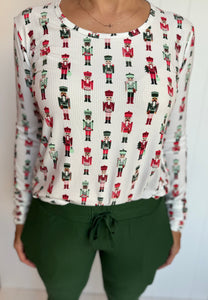 Women's Nutcracker Ribbed Bamboo Top (with thumb holes)