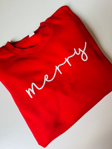 Adult (unisex) Merry Sweatshirt (NOT BAMBOO)