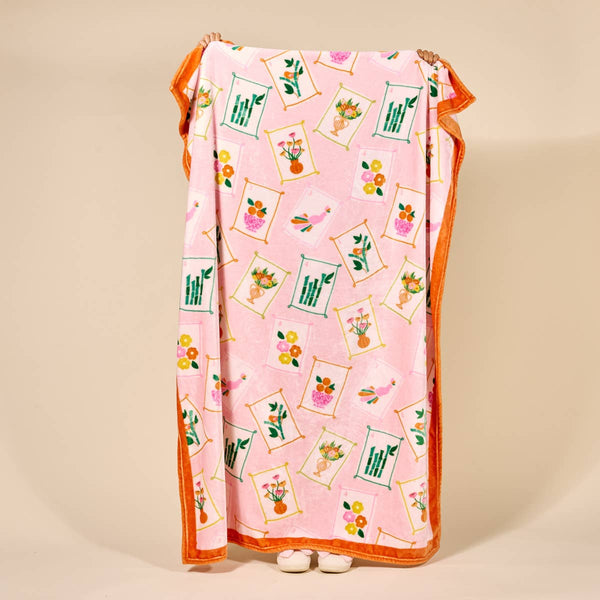 Snuggle Up Plush Blanket–It's Mahj Time