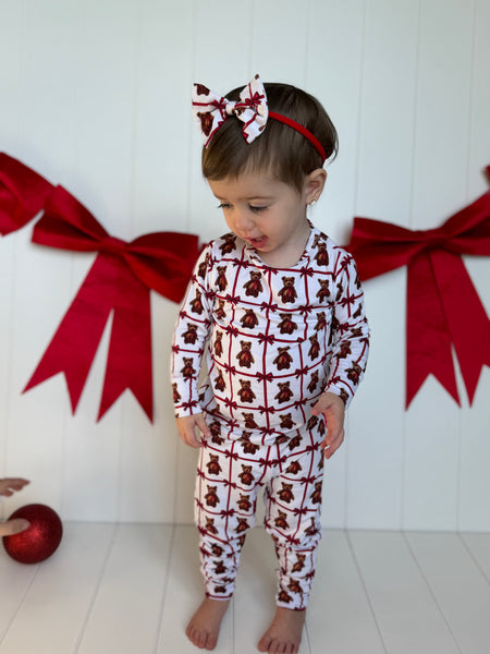 Vintage Teddy Two-Piece Bamboo Viscose Pajama Set