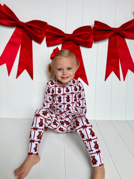 Vintage Teddy Two-Piece Bamboo Viscose Pajama Set