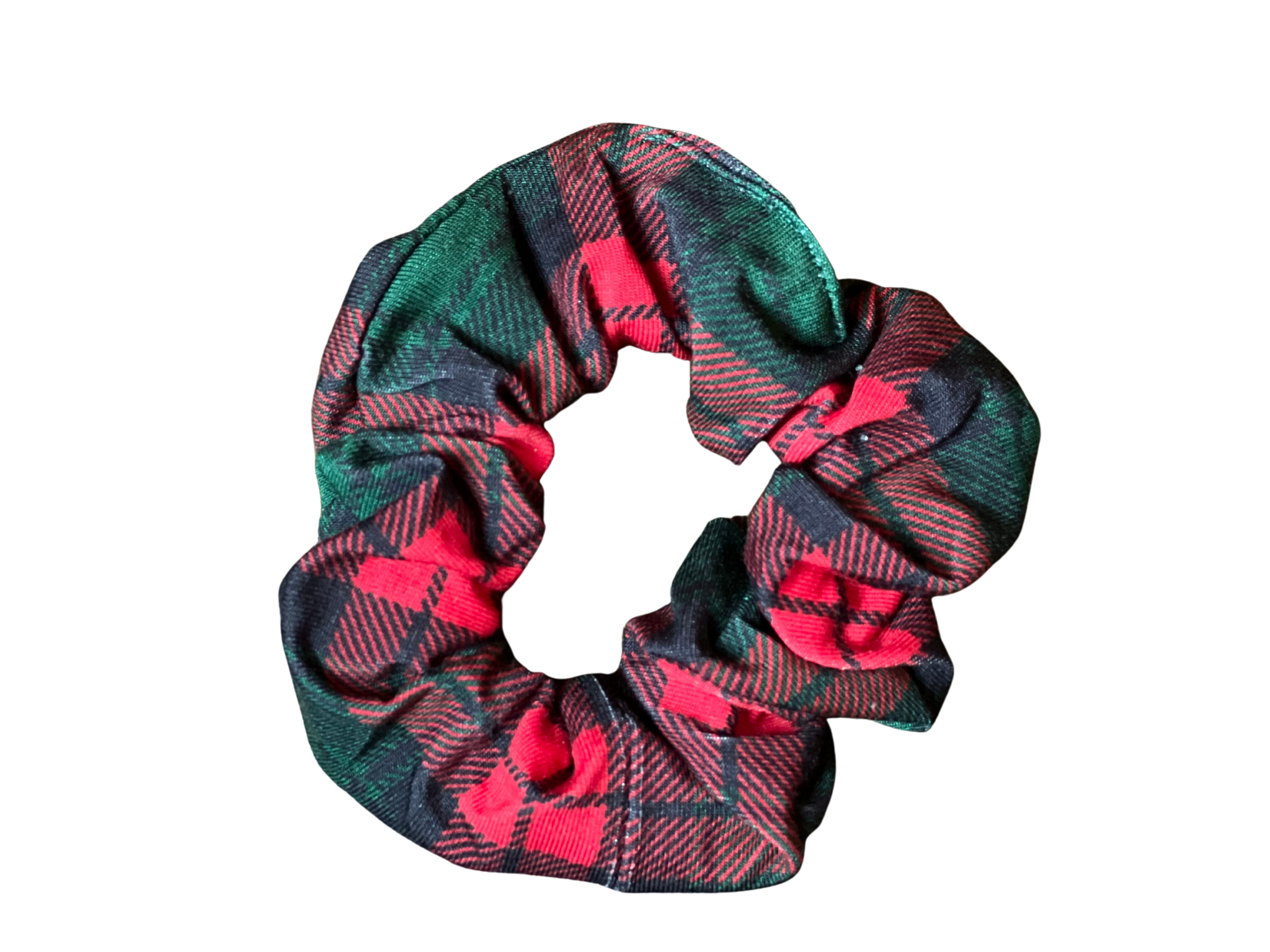 Holiday Plaid Hair Scrunchie