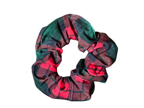 Holiday Plaid Hair Scrunchie