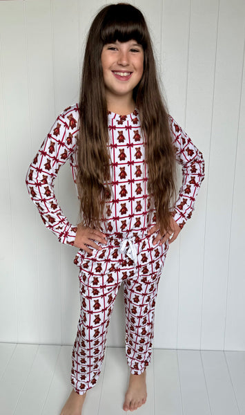 Kids Everyday Loose Vintage Teddy Bamboo Jogger & Long Sleeve Shirt Set