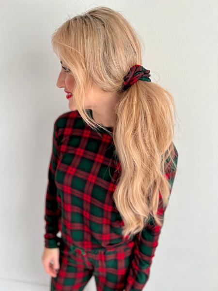 Holiday Plaid Hair Scrunchie