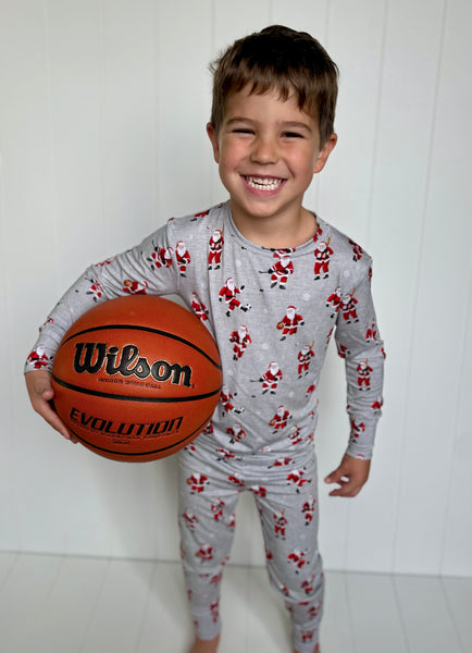 Sports Santa Two-Piece Bamboo Viscose Pajama Set