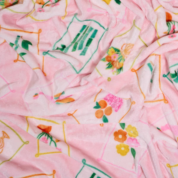 Snuggle Up Plush Blanket–It's Mahj Time
