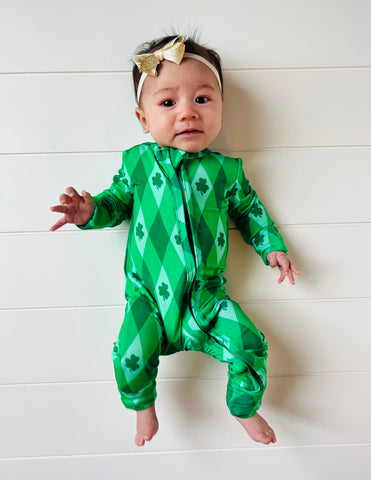 Diamond Shamrock One-Piece Bamboo Viscose Footie/Romper