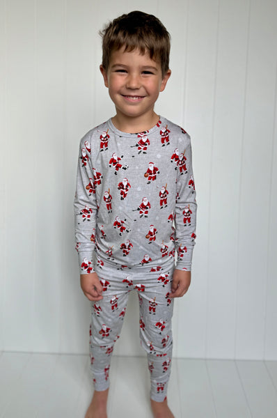 Sports Santa Two-Piece Bamboo Viscose Pajama Set