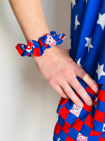 Patriotic Smiles Hair Scrunchie