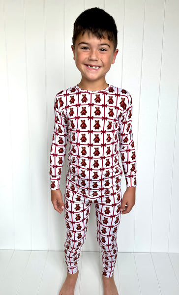 Vintage Teddy Two-Piece Bamboo Viscose Pajama Set