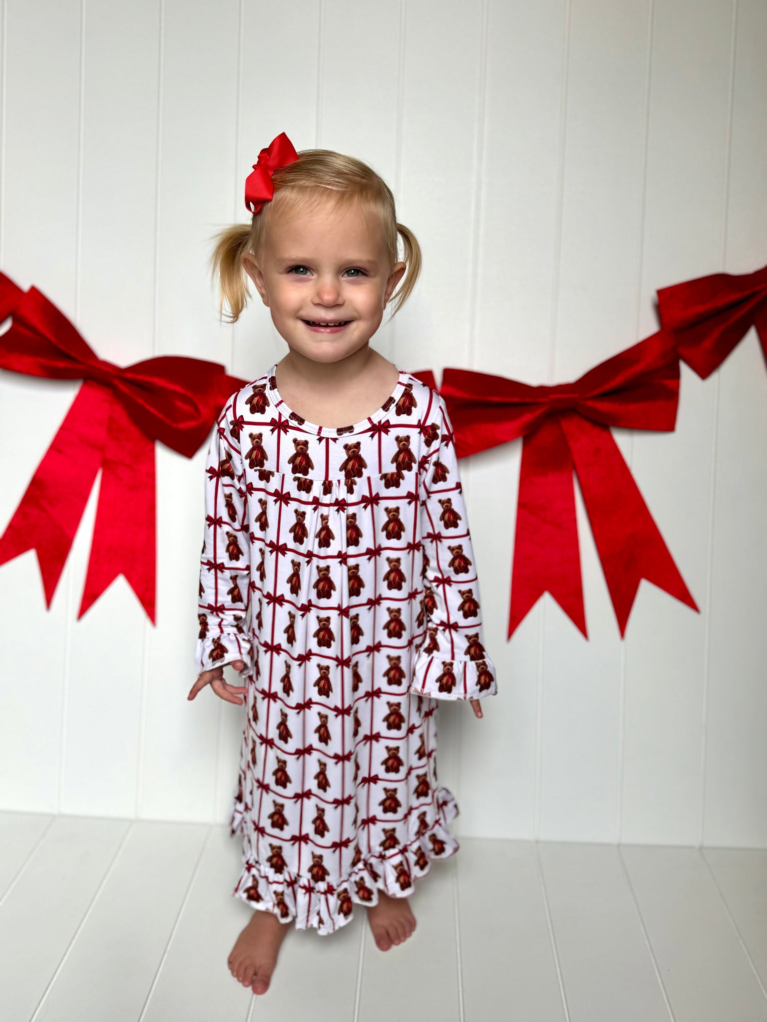 Vintage Teddy Bamboo Tea Length Dress (with pockets)