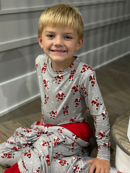 Sports Santa Two-Piece Bamboo Viscose Pajama Set