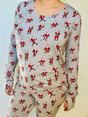 Women's Sports Santa Bamboo Top (with thumb holes)