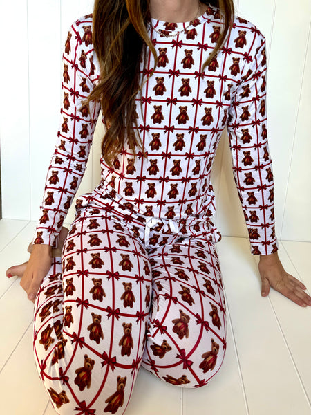 Kids Everyday Loose Vintage Teddy Bamboo Jogger & Long Sleeve Shirt Set