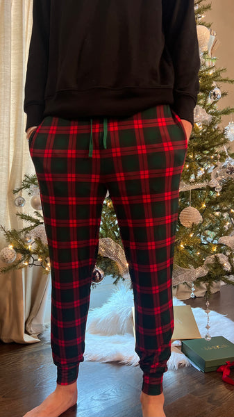 Holiday Plaid Adult Women's (unisex) Joggers