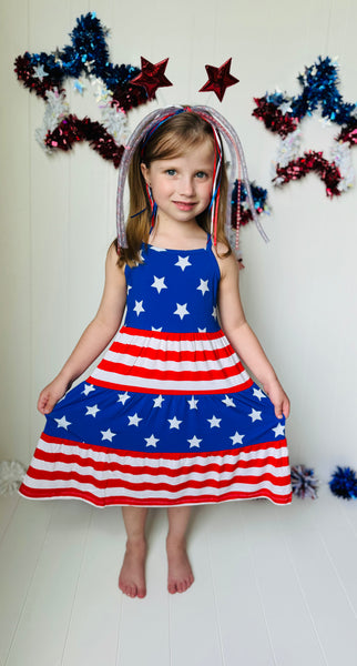 Kids Stars & Stripes Bamboo Dress