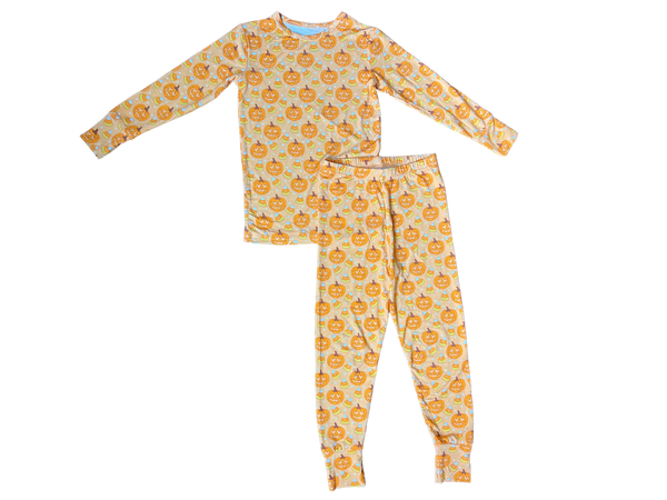 Pumpkin Two-Piece Bamboo Viscose Pajama Set