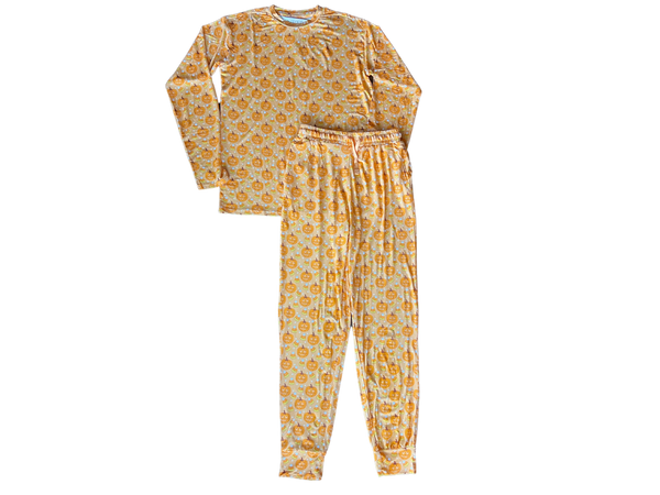 Kids Everyday Loose Pumpkin Jogger & Long Sleeve Shirt Set