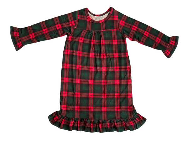 Holiday Plaid Tea Length Dress