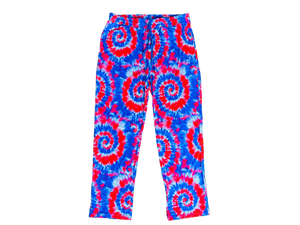 Red, White and Blue Tie Dye Adult Men's (unisex) Pants