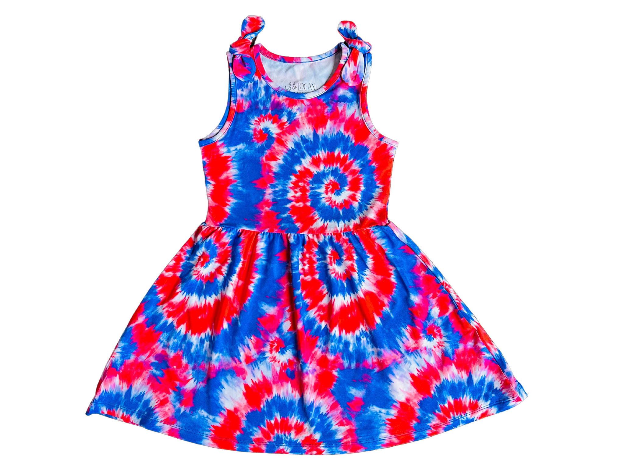 Red, White and Blue Tie Dye Bamboo Sundress LaLaLogan Red, White and Blue Tie Dye Bamboo Sundress LaLaLogan