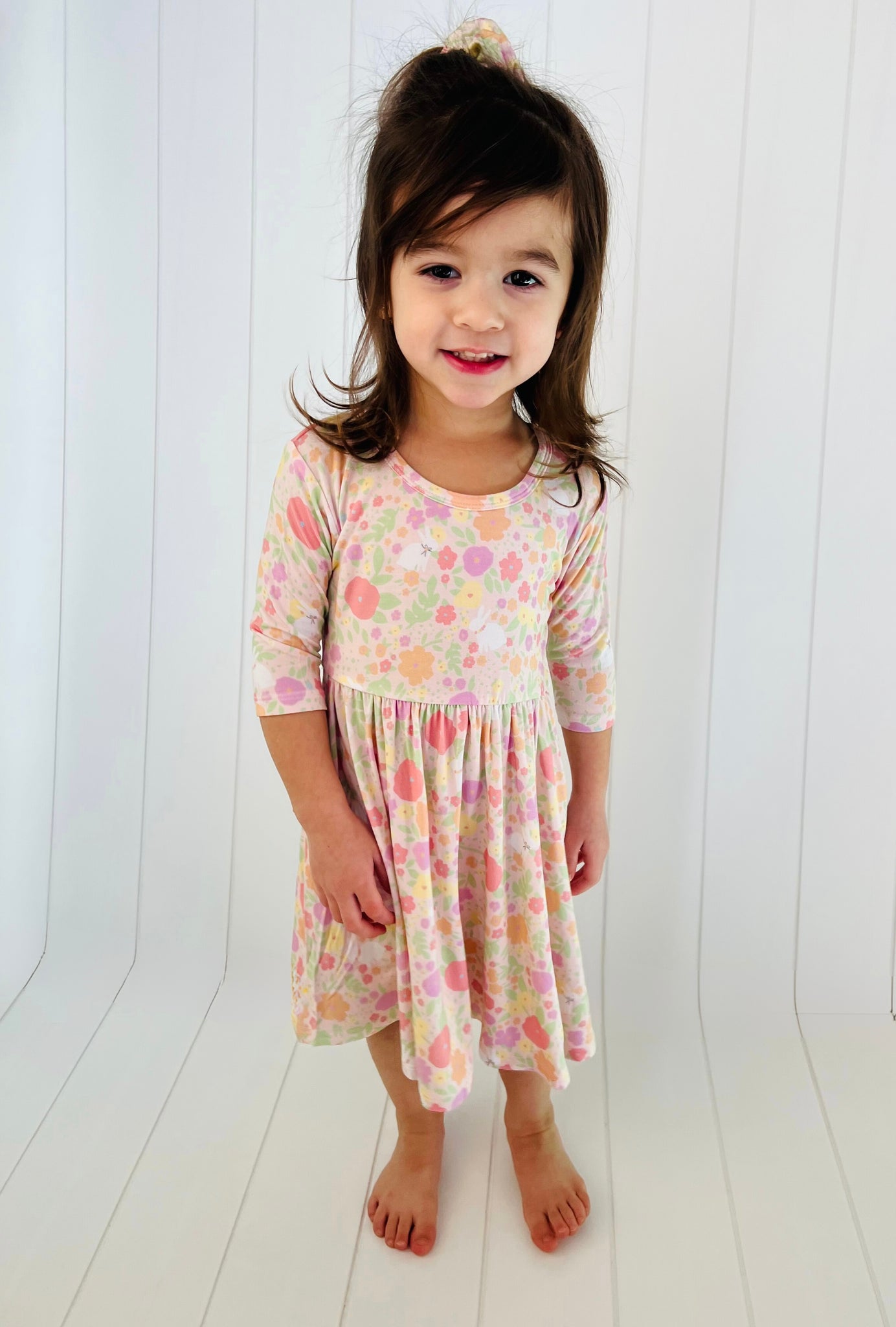Floral Bunny Twirl Dress (with hidden pockets)