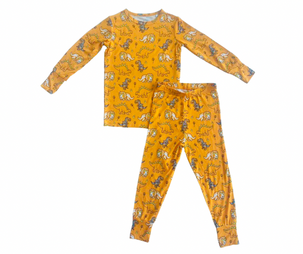 Halloween Dino Two-Piece Bamboo Viscose Pajama Set