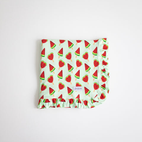 Watermelon Ruffled Blankie