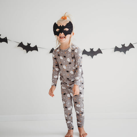 Halloween Ghost/Spider Two-Piece Bamboo Viscose Pajama Set