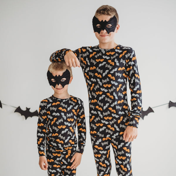 Halloween Bat Two-Piece Bamboo Viscose Pajama Set