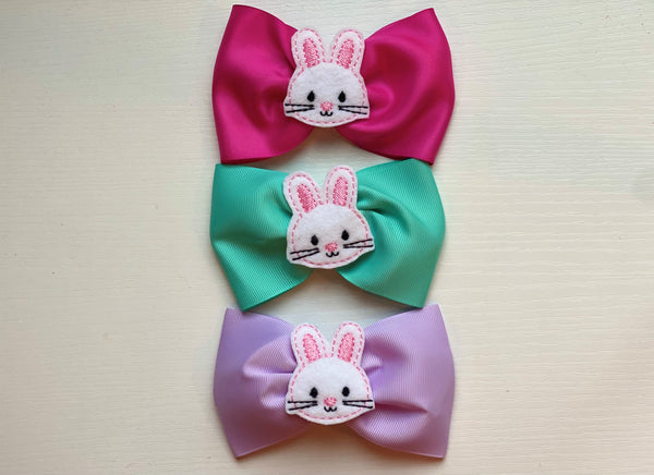 Bunny Bow Hair Clips