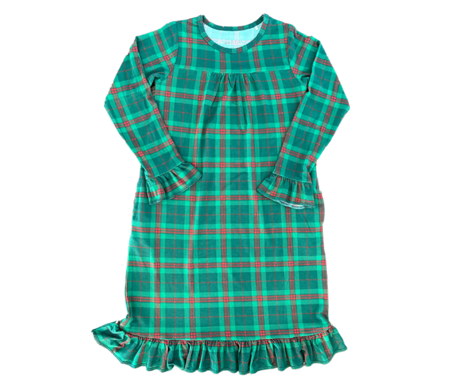 Plaid Tea Length Dress