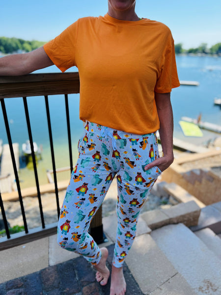Adult Orange Ribbed T-Shirt