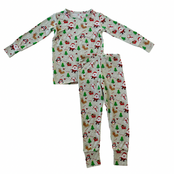 Santa Two-Piece Bamboo Viscose Pajama Set
