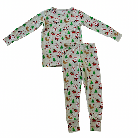 Santa Two-Piece Bamboo Viscose Pajama Set