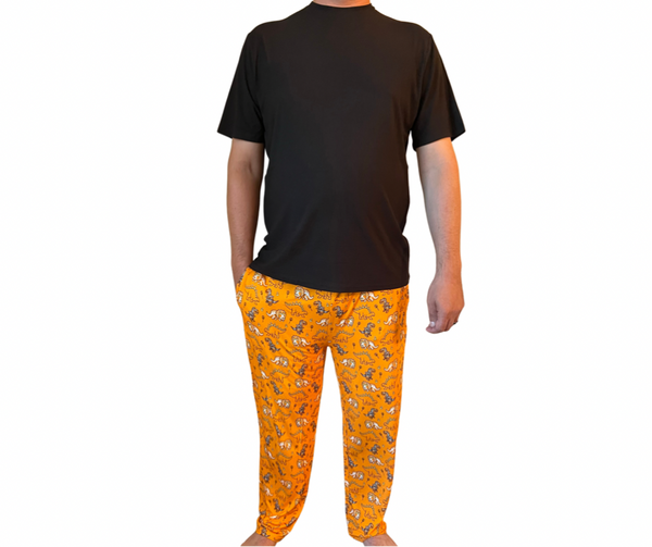 Adult Black Ribbed Bamboo T-Shirt