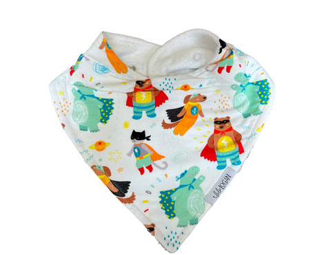 Animal Superhero Bandana Bib