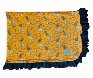 Halloween Dino Blanket with Ruffles