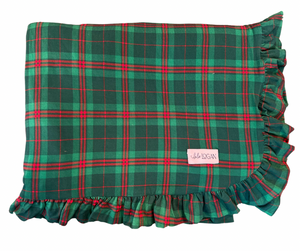 Plaid Blanket with Ruffles