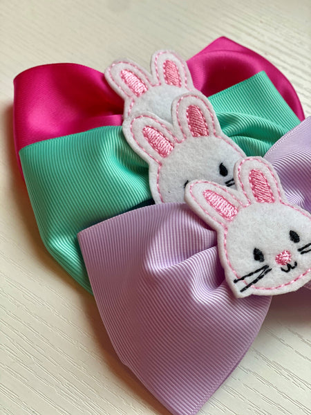 Bunny Bow Hair Clips