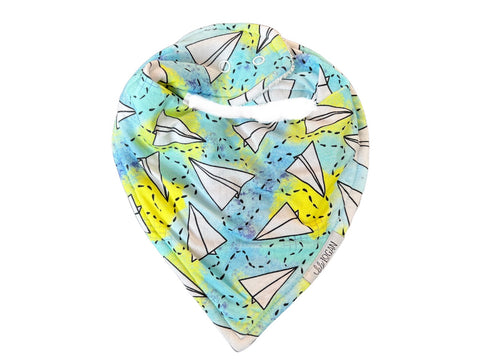 Paper Airplane Bandana Bib