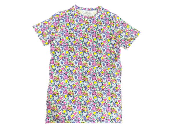 Hearts Women's Oversized T-Shirt Dress
