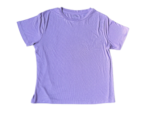 Adult Purple Ribbed T-Shirt