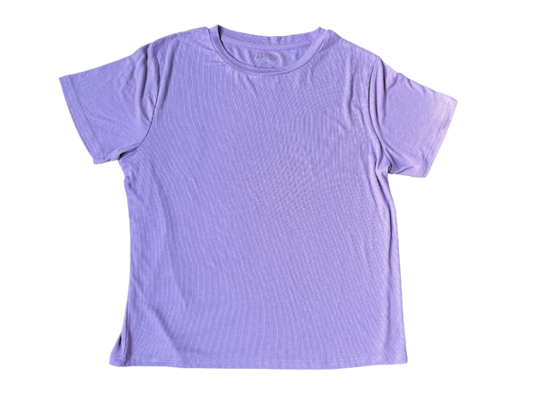 Adult Purple Ribbed T-Shirt
