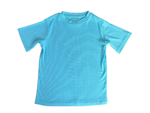 Kids Blue Ribbed T-Shirt