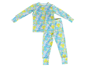 Paper Airplane Two-Piece Bamboo Viscose Pajama Set