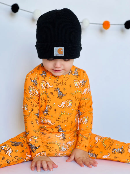 Halloween Dino Two-Piece Bamboo Viscose Pajama Set